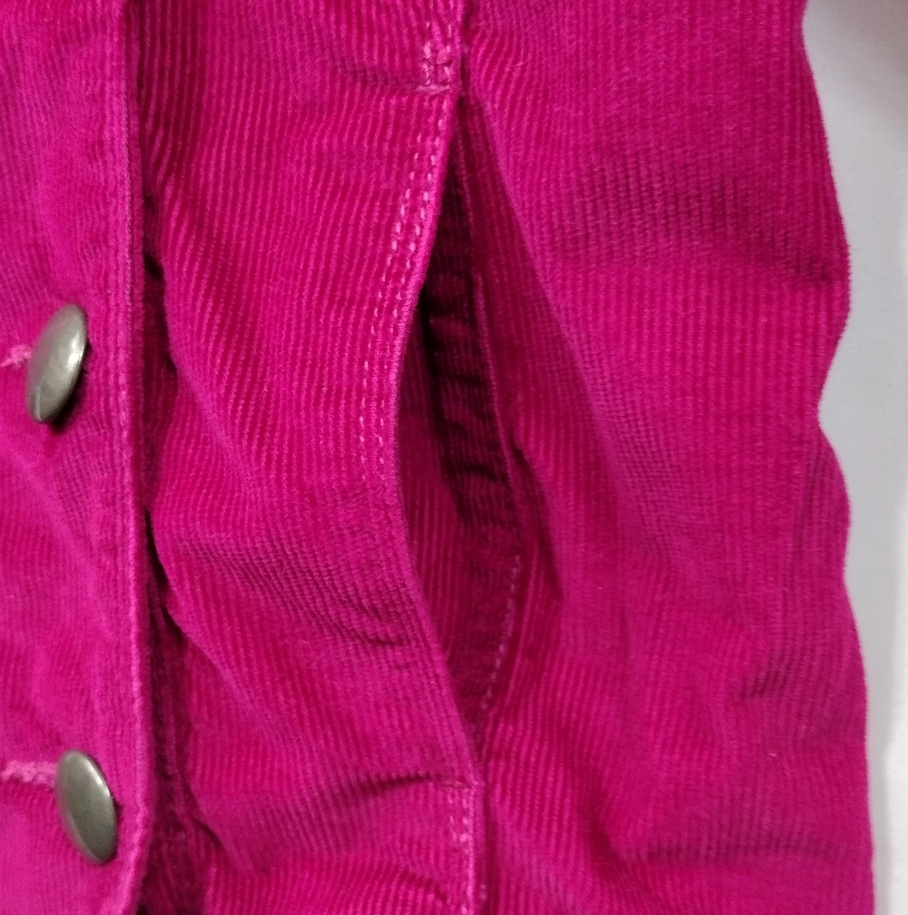 Gap Kids Corduroy Double Breasted Jacket Girls XL Burgundy Academia Preppy Y2K - Picture 7 of 9